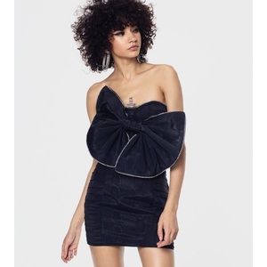 for love and lemons celeste moire bow dress